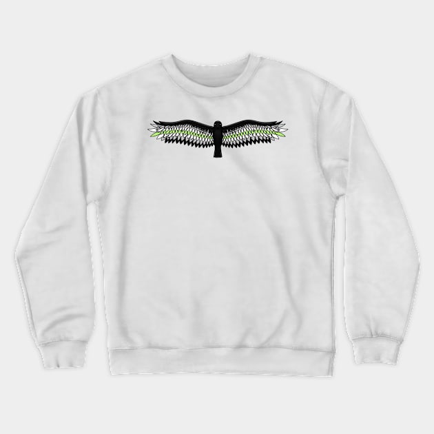 Fly With Pride, Raven Series - Agender Crewneck Sweatshirt by StephOBrien